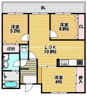 ボヌール21【302号室】の間取り