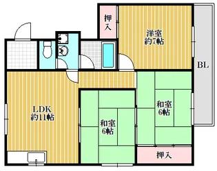 グレースキタムラ【102号室】の間取り
