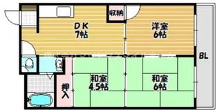 ハイツ西川【305号室】の間取り