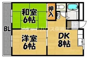 忍ヶ丘グリーンハイツ【201号室】の間取り