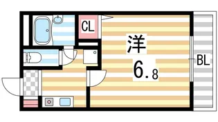 ドリームネオポリス西鴻池【105号室】の間取り