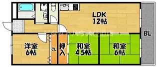 ヴェルドミール堀溝【404号室】の間取り