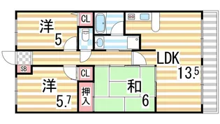 サザンクロス【302号室】の間取り