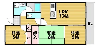 グランシャリオ門真南【102号室】の間取り