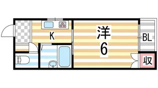 クワイエット赤井【306号室】の間取り
