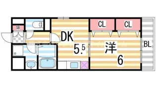 キューヴ【307号室】の間取り