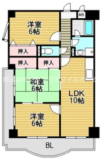 ヴィルヌーブソシア【207号室】の間取り