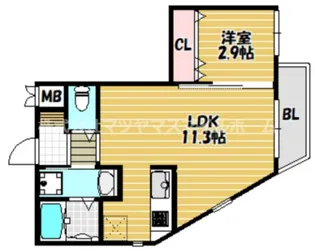 St.Residence南津の辺【4階】の間取り