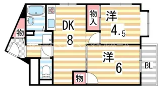 ウエストプラザ【121号室】の間取り