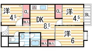ウエストプラザ【210号室】の間取り