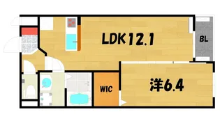 アムール【102号室】の間取り