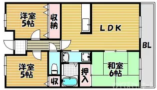 セレコート住道【101号室】の間取り
