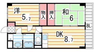 リバティさわだ【305号室】の間取り