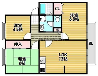 サンビレッジ岩井G棟【214号室】の間取り