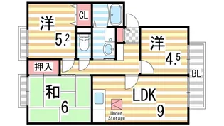 サンガーデン幸B棟【202号室】の間取り