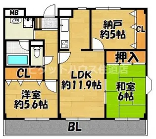 グランビヤンフェ【101号室】の間取り