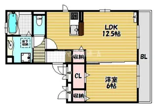 ヌカタコルンS【101号室】の間取り