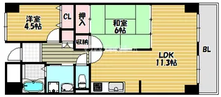 戴慶カーサグラシア【305号室】の間取り