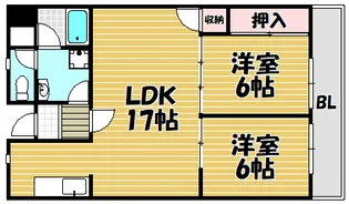 ハピネス48【303号室】の間取り