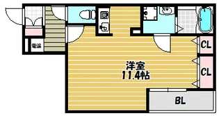 ディークラート鴻池新田ヴェルク【1階】の間取り