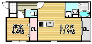 ISOLAM【301号室】の間取り