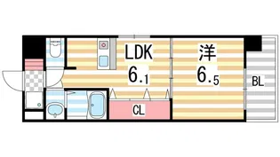 ジャルダン学研住道【201号室】の間取り