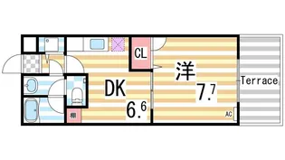 アルミュール桜ヶ丘1番館【203号室】の間取り