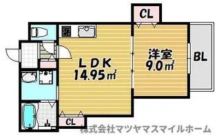 GMヒルズ今津北A棟【304号室】の間取り