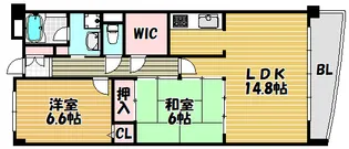 セゾンエスポワール【208号室】の間取り