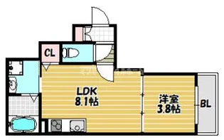 エクラス野崎【3階】の間取り