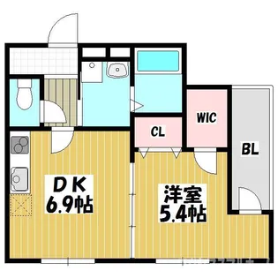 フジパレス畷南野アルファ【201号室】の間取り