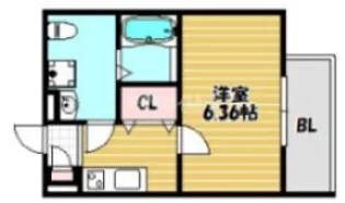 メゾンドペーシェ鴻池【101号室】の間取り