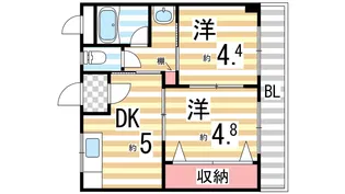 インテンス大東【1A号室】の間取り