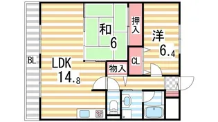 ファーストコート住道【2階】の間取り