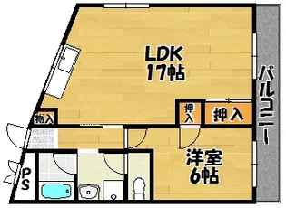 メルベーユ扇町【404号室】の間取り