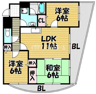 ベルフォーレ【207号室】の間取り