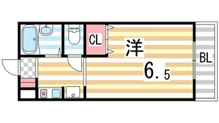 ステュディオ灰塚【106号室】の間取り