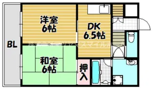 メゾンド中新開【204号室】の間取り