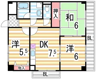 鴻池クレスト【205号室】の間取り