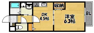 ヴァロンドール中野【202号室】の間取り