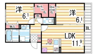 ロータスコート四宮【103号室】の間取り