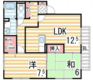 グレイスコート【101号室】の間取り