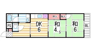 スイートピアミヤモト【4階】の間取り