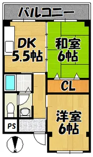 OKハイツ7号館【303号室】の間取り