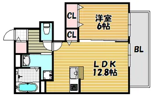 ボヌールアクル【103号室】の間取り