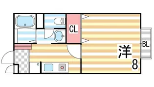 ニードルス【105号室】の間取り