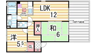 クイーンズヒルF棟【101号室】の間取り