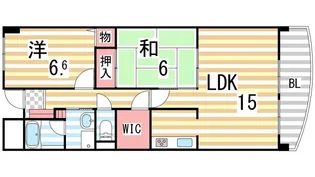 ファムール忍ケ丘【203号室】の間取り