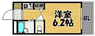 有馬パレス野崎【303号室】の間取り