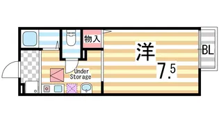 ワンダーライフ【105号室】の間取り